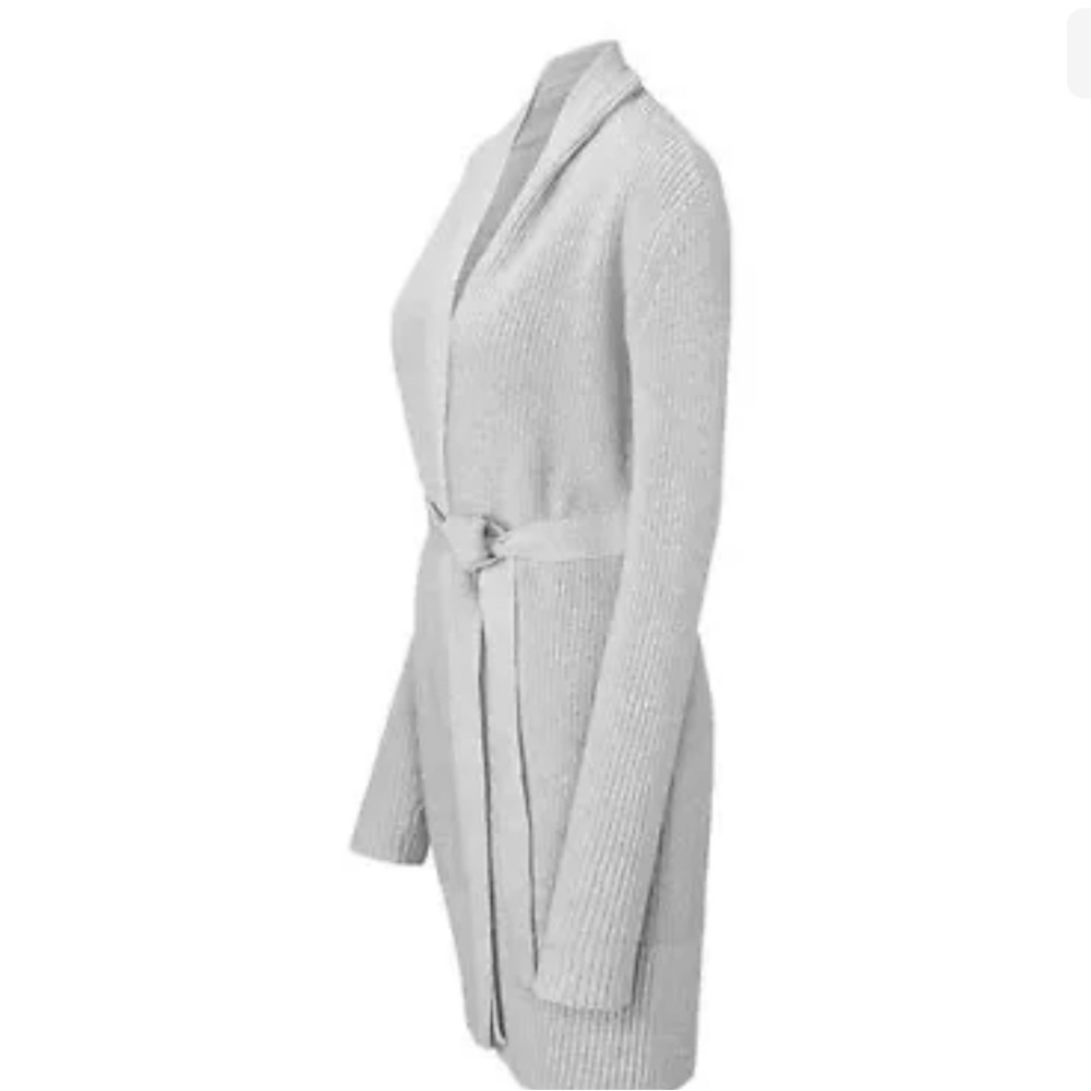 Cabi long grey tie sweater #5445